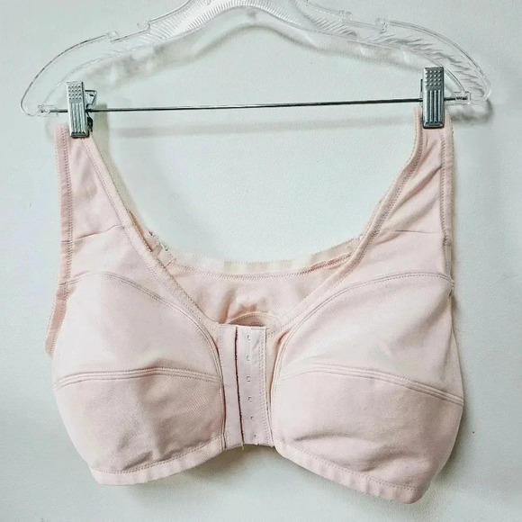 Comfort care cotton front closure pink bra 42B - Picture 4 of 8